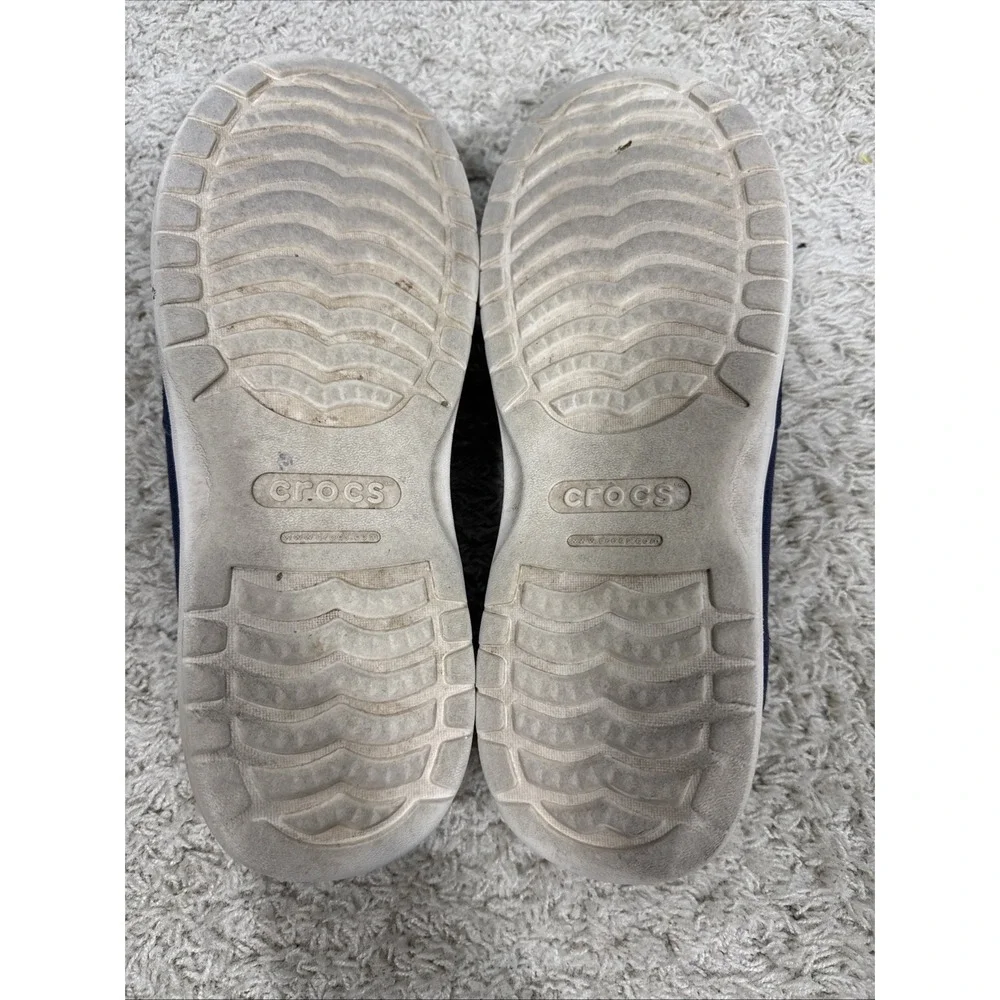 Crocs Mens Triple Comfort Navy Slip On Loafers Water Boat Shoes Size 15M Beach